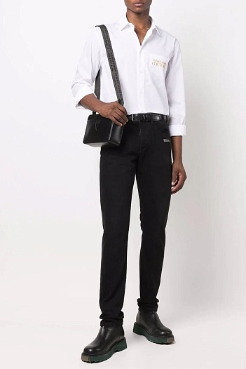 Классическая рубашка Versace Jeans Couture embroidered logo - White   