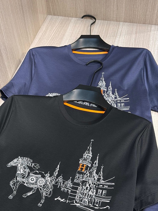 Футболка чёрного цвета Hermes Premium