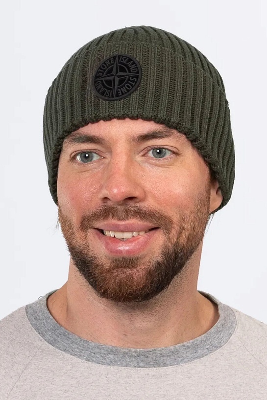 Шапка Stone Island compass-patch - Khaki