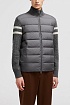 Мужская вязанная куртка Moncler logo-patch - Grey