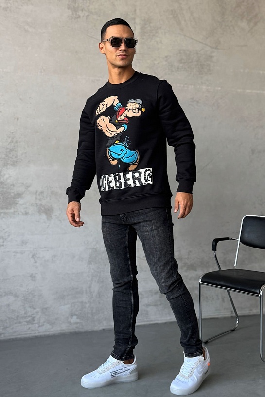 Свитшот чёрного цвета Iceberg Popeye