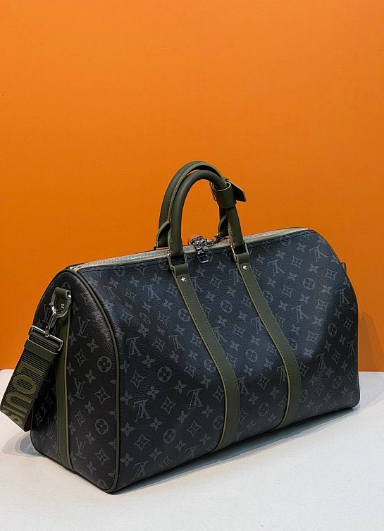Кожаная дорожная сумка Louis Vuitton Keepall Bandouliere premium 50x28x22 см