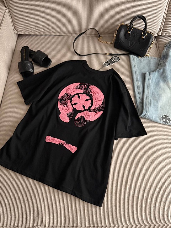 Женская оверсайз футболка Chrome Hearts premium
