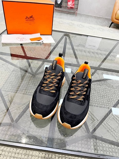 Мужские комбинированные кроссовки Hermes   