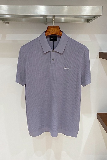 Мужское серое поло Kiton premium   