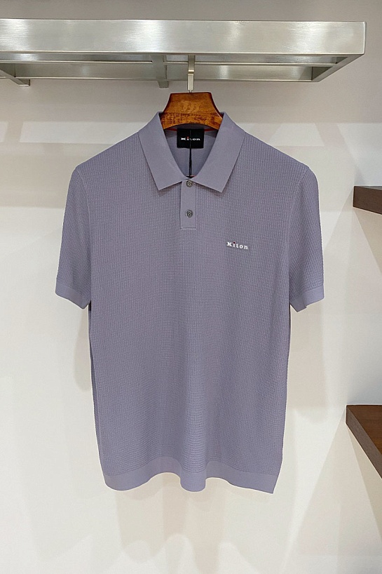 Мужское серое поло Kiton premium