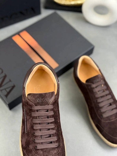 Мужские замшевые кроссовки Zegna "232"   