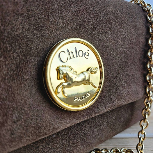 Замшевая сумка Chloe Small Heritage 28x17 см   