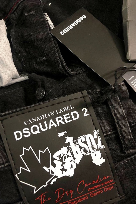 Мужские чёрные джинсы Dsquared2