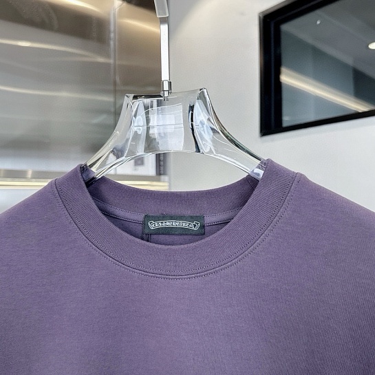 Фиолетовая оверсайз футболка Chrome Hearts Premium