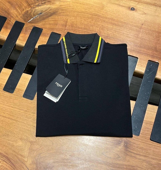 Поло чёрного цвета Fendi Roma
