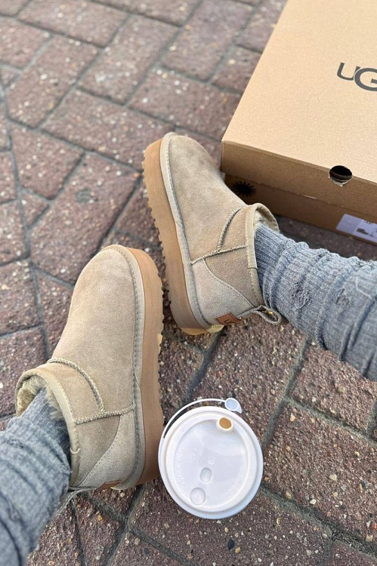 Женские ботинки UGG Classic Ultra Mini Platform - Beige