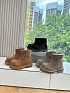 Женские замшевые ботинки с мехом Balenciaga Alaska Fur High Boot Premium - Chestnut