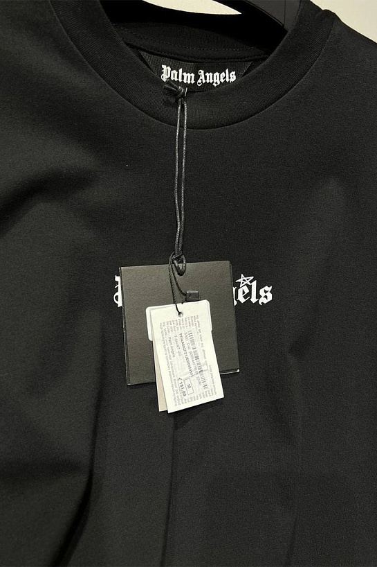 Тёмно-синяя оверсайз футболка Palm Angels "Stars"