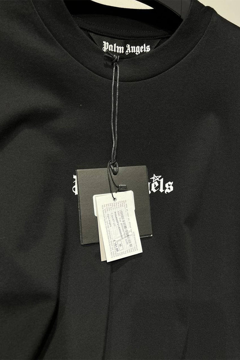 Тёмно-синяя оверсайз футболка Palm Angels "Stars"