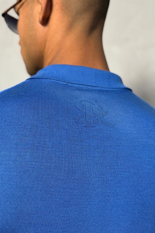 Мужское синее поло Stefano Ricci