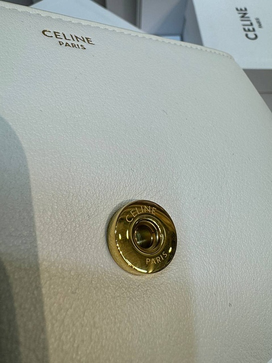 Женская сумка Celine Victorire Medium Premium 21x12x7 см - White