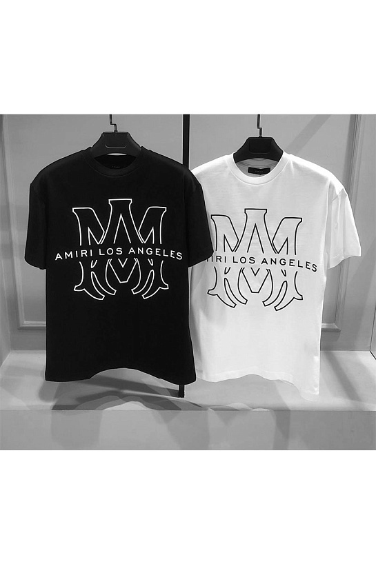 Мужская чёрная футболка Amiri Los Angeles
