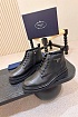 Кожаные ботинки с мехом Prada premium