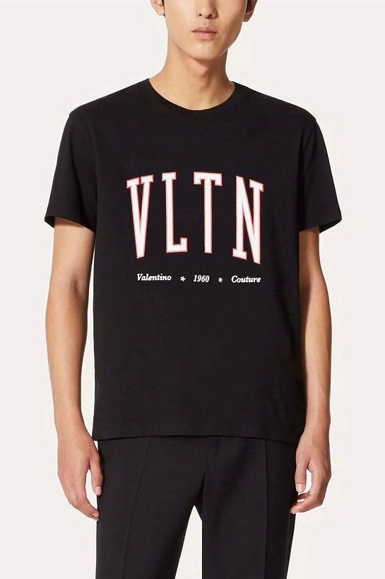 Мужская чёрная футболка Valentino 