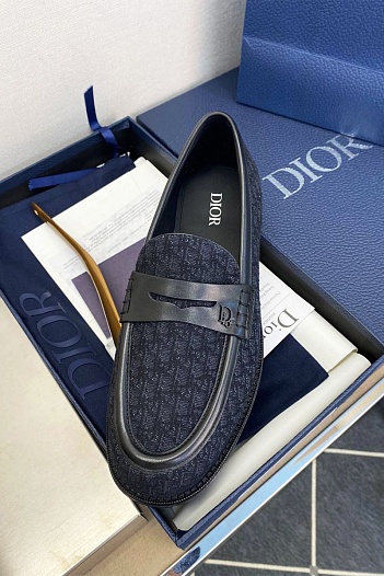 Мужские лоферы Dior Granville Oblique Jacquard   