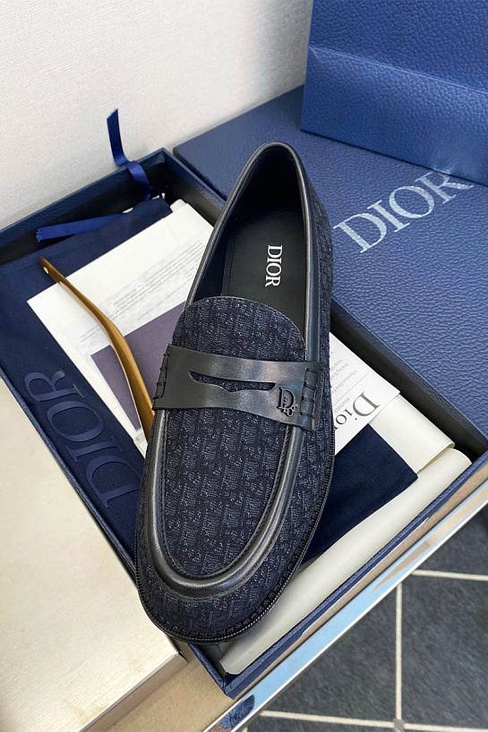 Мужские лоферы Dior Granville Oblique Jacquard