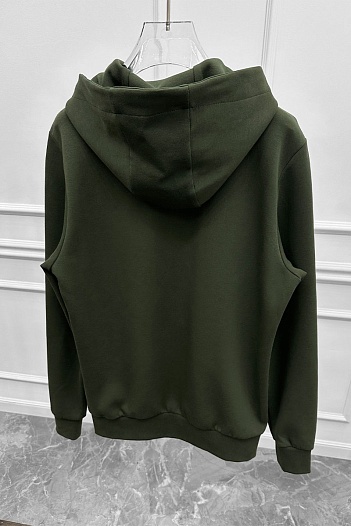 Мужская кофта на молнии Armani Exchange зелёного цвета   