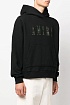Чёрное оверсайз худи Amiri camo embroidered logo