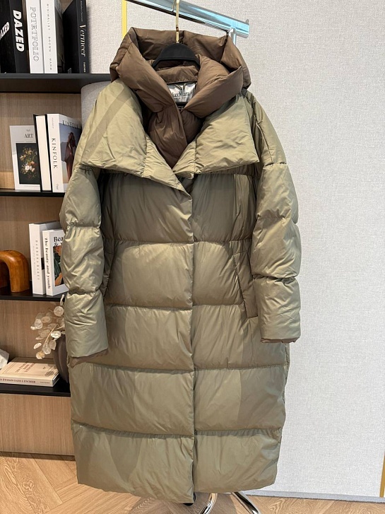 Женский пуховик с капюшоном Max Mara premium - Green