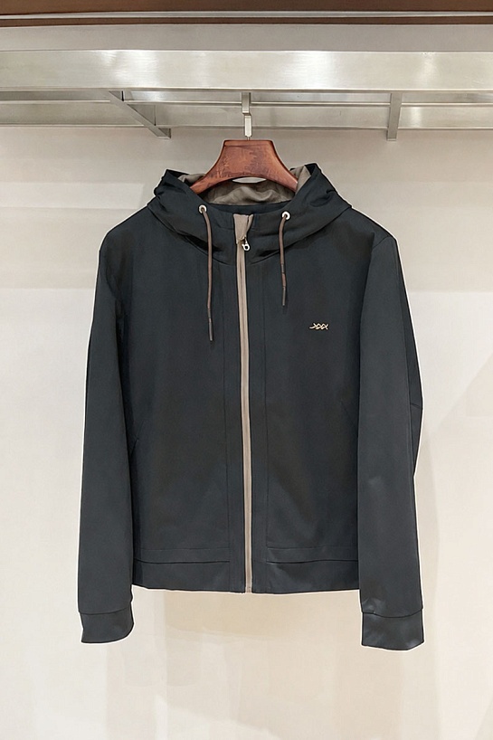 Мужская чёрная ветровка Zegna premium
