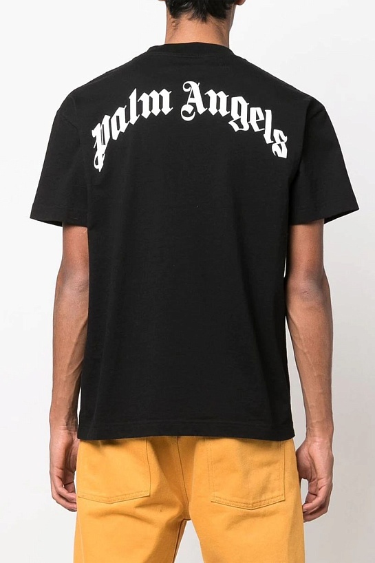 Чёрная оверсайз футболка Palm Angels Leopard Bear