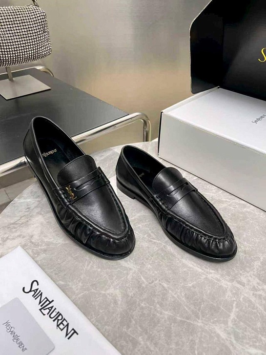 Женские кожаные лоферы Yves Saint Laurent premium