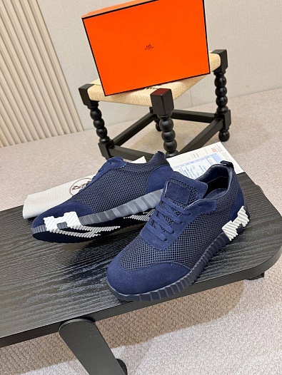 Мужские синие кроссовки Hermes Bouncing   