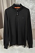Чёрный джемпер Hugo Boss Zip Neck logo-embroidered