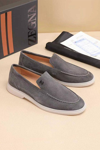 Мужские замшевые лоферы Ermenegildo Zegna   