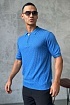 Мужское поло Stefano Ricci голубого цвета