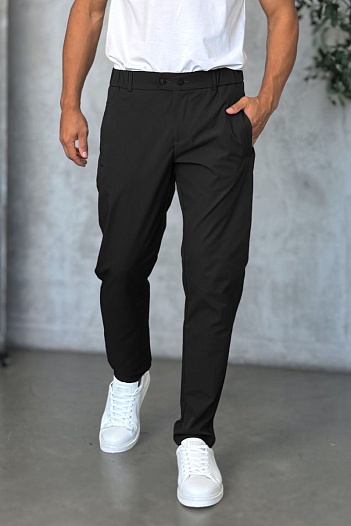 Мужские чёрные брюки Zilli slim fit   