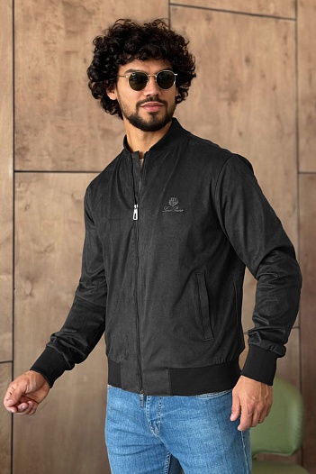 Мужской серый бомбер Loro Piana   