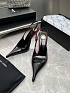 Женские кожаные туфли на каблуке Yves Saint Laurent premium
