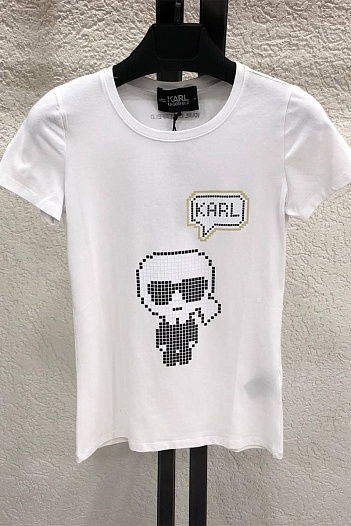 Женская белая футболка Karl Lagerfeld   