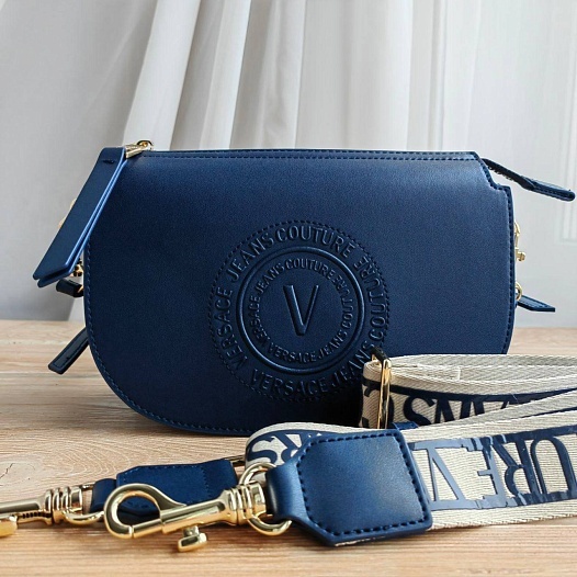 Кожаная сумка Versace Jeans Conture 22x15 см - Blue   