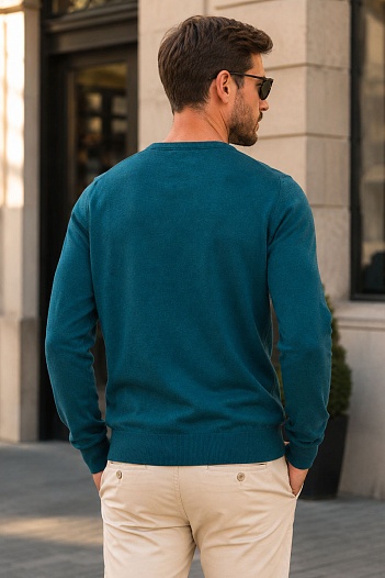 Мужской джемпер Tommy Hilfiger logo-embroidered - Green   