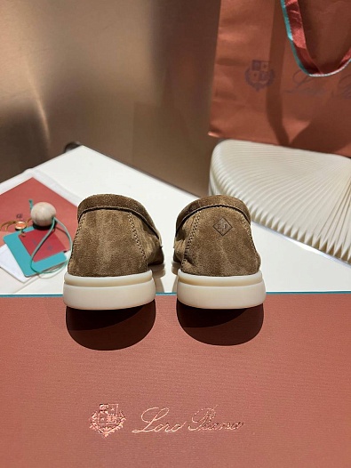 Женские замшевые лоферы Loro Piana Summer Charms Walk premium   