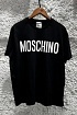 Черная оверсайз футболка Moschino logo-print