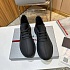 Мужские кожаные кроссовки Prada lace-up - Black