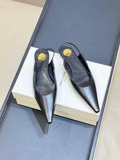 Женские кожаные мюли Yves Saint Laurent premium   