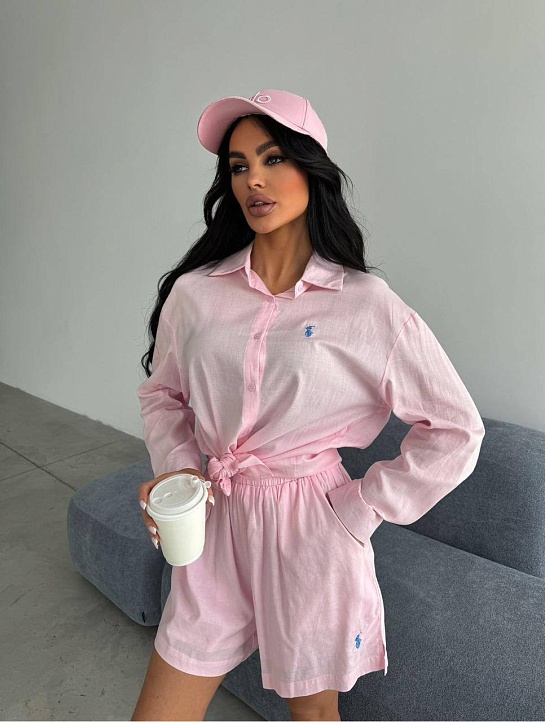 Женский розовый костюм Роlо Ralрh Lаurеn premium