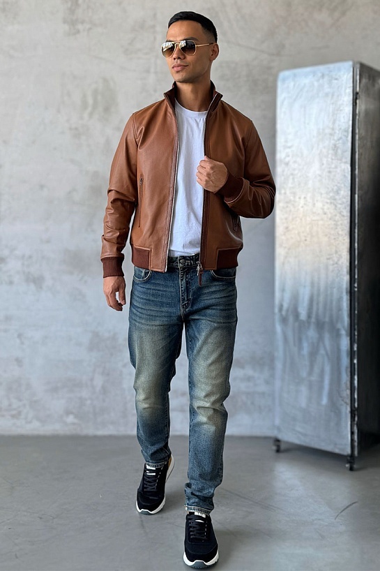 Мужская кожаная куртка Tom Ford Premium