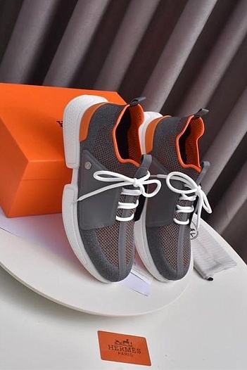 Мужские текстильные кроссовки Hermes Expert - Grey   