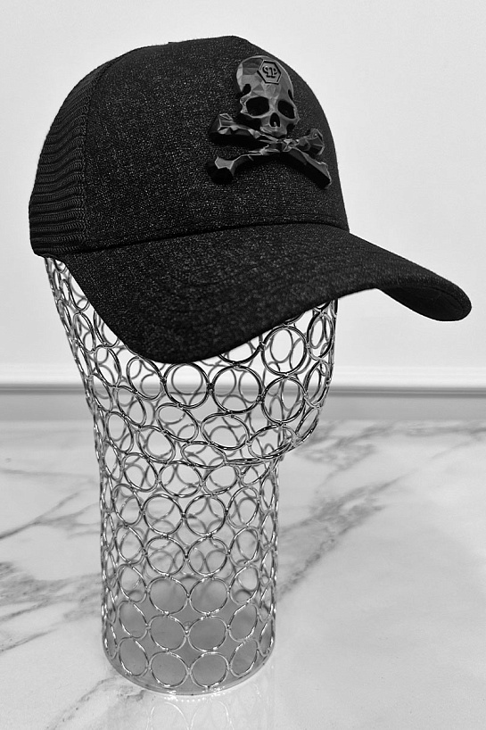 Мужская бейсболка Philipp Plein metallic-skull